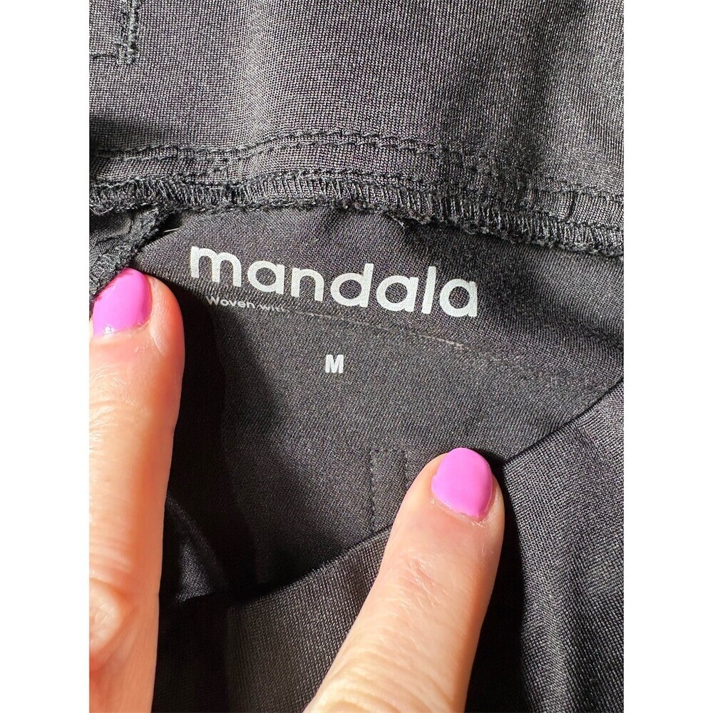 Mandala Jogger Pants Unisex Size M Black Elastic Waist Cargo - Picture 8 of 11